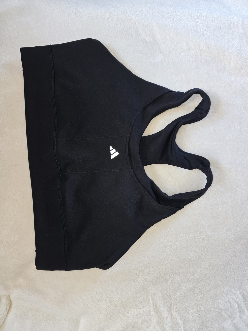 adidas Black Racerback Crop Sports Bra